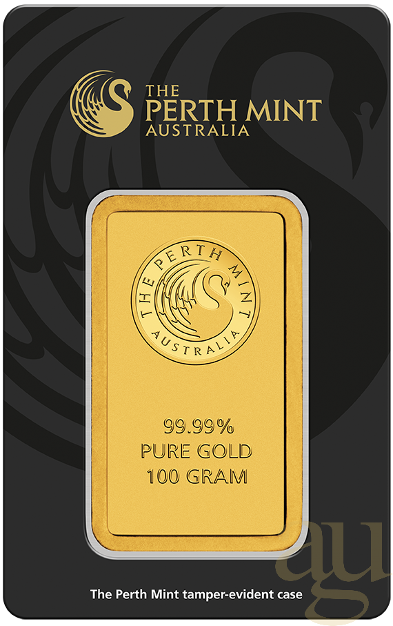 100 Gramm Goldbarren Perth Mint - Känguru
