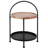 Leitmotiv Beistelltisch Ø 39 x 55 cm Schwarz