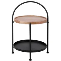 Leitmotiv Beistelltisch Ø 39 x 55 cm Schwarz