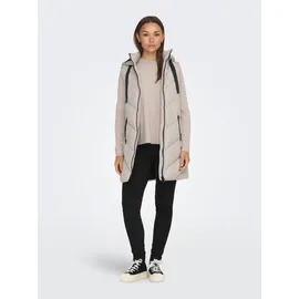 Jdy Steppweste JDYSkylar LIFE HOOD WAISTCOAT OTW NOOS", Damen, 3/4-lange Padded mit Kapuze 15220630 Chateau Gray/Black S
