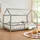 en.casa kids Hausbett Hesel 120 x 200 cm Kiefer grau