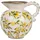 Formano Krug Vase Blumenvase in Vintage-Optik 21x19cm aus Keramik mit glasierter Oberfläche und Zitronen-Dekor verziert