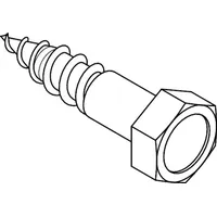 Industrial Quality Supplies DIN 571 Sechskant-Holzschraube, ST tZn 10x70