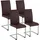 Tectake tectake® Schwingstuhl, gepolstert mit Kunstlederbezug, flaches Stahlgestell in C-Form, 41 x 52 x 99 cm