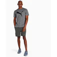 Puma TRAIN FAV HEATHER CAT TEE Medium Gray Heather-Black - XL