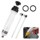 Udbrud Ölabsaugpumpe 200ml, Handpumpe mit Füllstandanzeige, Ölspritze Ölabsaugpistole Ölabsaugspritze Ölansauger, Öleinfüllpumpe Absaugpumpe Geeignet für Motor Getriebe Hinterachsöl und Kühlflüssigkei
