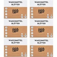 Fresh & More Waschmittel-Blätter Vollwaschmittel In Blattform Frühlingsfrische (6er Pack) 180 Blatt