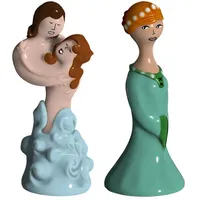 Alessi Paolo e Francesca, Beatrice, Kleine Figuren aus Porzellan, 2 St.