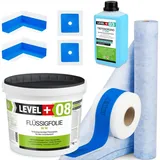 LEVEL PLUS Dichtstoff Dichtset für Duschabdichtung Dichtband Flüssigfolie 7 kg