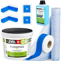 LEVEL PLUS Dichtstoff Dichtset für Duschabdichtung Dichtband Flüssigfolie 7 kg