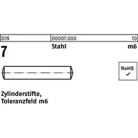Hörger & Geßler DIN 7 Zylinderstifte Stahl 10 m6