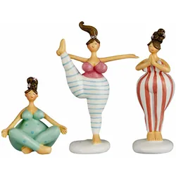 IB Laursen Dekofiguren Damen Yoga-Position 3er-Set