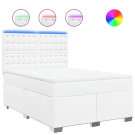 vidaXL Boxspringbett 140 x 200 cm Weiß
