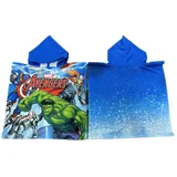 The AVENGERS Badeponcho aus Microfaser mit kapuze für Kinder Hoody Towel blau