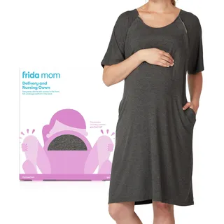 Frida Mom FridaBaby Liefer- und Stillkleid | Easy-Snap, Tagless, Haut-zu-Haut-Zugang für die Pflege und vollständige Abdeckung im Rücken