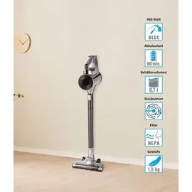 Genius Invictus X6 Ultra Akku Handstaubsauger 16 tlg, Smart Staubsauger mit Staubsensor, 450 Watt, 4 Fach HEPA Filtersystem