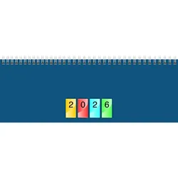 Brunnen Querkalender 772 Dataline 29,7x10cm 1 Woche/2 Seiten Karton-Umschlag 2026