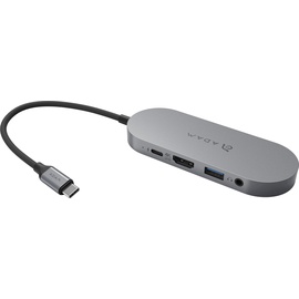 Adam Elements CASA Hub S (USB C), Dockingstation + USB Hub, Grau
