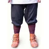 Burgschneider - Rushose Ivar Fischgrät - Schwarz Grau (XL, für Damen & Herren, Wolle) Historisch - Early Medieval Rus