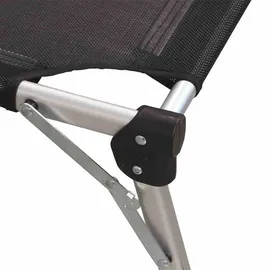 Siena Garden Sole Dreibeinliege 214 x 70 x 45 cm schwarz klappbar