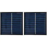Zoternen - 2 Stück Mini-Solarmodul, tragbar, gekapselte Epoxidzelle, flexibel, für den Heimwerkergebrauch, 0,7 w, 5 v, 0-140 mA