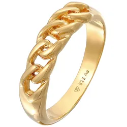 Elli Bandring Knoten Panzerketten Look 925 Silber 56 Damen 
