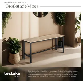 Tectake Sitzbank Fairfield Braun 108 x 32,5 x 50 cm