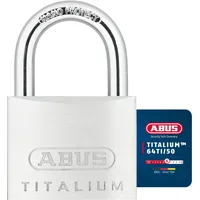 ABUS Vorhängeschloss Titalium 64TI/50 gl.-6513 - gleichschließend - Kellerschloss mit Schlosskörper aus Spezial-Aluminium - gehärteter Stahlbügel - ABUS-Sicherheitslevel 6