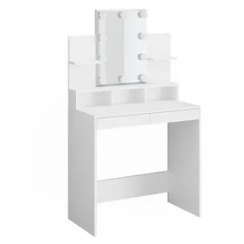 Vicco Schminktisch Ania Weiß 80 cm mit LED Beleuchtung