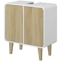 Vicco Waschbeckenunterschrank Arla Weiß/Eiche 60 x 61 cm