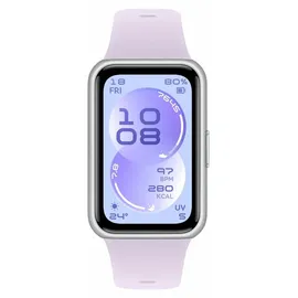 Huawei Band 11 Silber 28,2 mm Polymergehäuse Fluorelastomerarmband Violett
