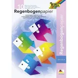 Folia Transparentpapier Regenbogenpapiermappe (ungummiert) 10 Blatt, 22x32cm bunt