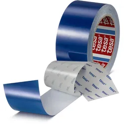 tesa 60960 Strapazierfähiges und kratzfestes Bodenmarkierungsband 50mmx20m blau