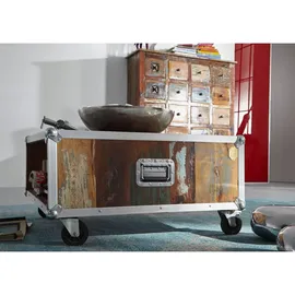 Massivmoebel24 Couchtisch Altholz mehrfarbig 80 x 80 x 42 cm