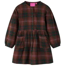 vidaXL Kinderkleid mit Langen Ärmeln Cognac 116