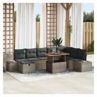 vidaXL Garten-Sofa-Set 9-tlg. Grau