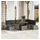 vidaXL Garten-Sofa-Set 9-tlg. Grau