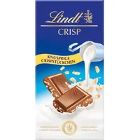 Lindt Schokolade Vollmilch Crisp | 100g Tafel | Aus zartschmelzender Vollmilch-Schokolade mit knusprigen Cerealien | Schokoladentafel | Schokoladengeschenk