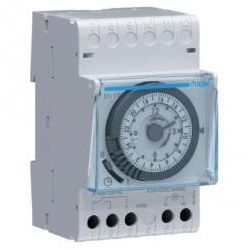 Hager EHN110, Analoge Tages-Zeitschaltuhr, ohne Gangreserve, Wechsler, 15 min.