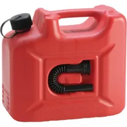 Hünersdorff Kraftstoff-Kanister PROFI (UN) 10 L rot,UN-Zulassung,HDPE,schwarzes Zubehör