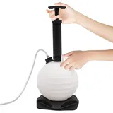 Ölabsaugpumpe - Manuelle Vakuumpumpe 6 Liter - Rundbehälter - 3 Verlängerungsschläuche - 24x24x28 cm - Für Auto, Boot, Rasenmäher, Schneefräse