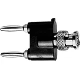 Telegärtner Messadapter BNC-Stecker - Lamellenstecker 4 mm, Lamellenstecker 4 mm Schwarz, Silber