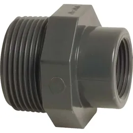 PROFEC PVC-U Reduzierring Aussengewinde x 1/2 Zoll IG, 10 bar, grau