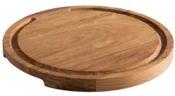 APS PIZZA Servierbrett aus Eichenholz 00755 , Maße (Ø x H): 24 x 2 cm