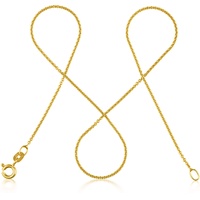 modabilé Ankerkette Rund Gold 1,1mm Halskette Damen 36cm-50cm lang I 585 Gold 14 Karat Goldschmuck 55cm