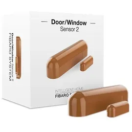 FIBARO Sensor 2 / Z-Wave Plus Türfenster und Temperatursensor,, Dunkelbraun,