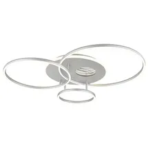 GLOBO Designleuchte Deckenlampe Fernbedienung LED 3D-Effekt Dimmer Timer silber CCT