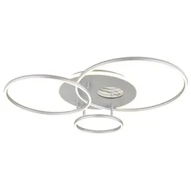 GLOBO Designleuchte Deckenlampe Fernbedienung LED 3D-Effekt Dimmer Timer silber CCT