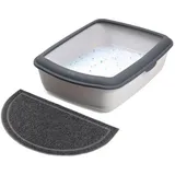 Trixie Vorleger für Katzentoiletten halbrund, PVC 59 × 35 cm