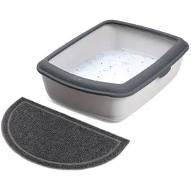 Trixie Vorleger für Katzentoiletten halbrund, PVC, 59 × 35 cm,